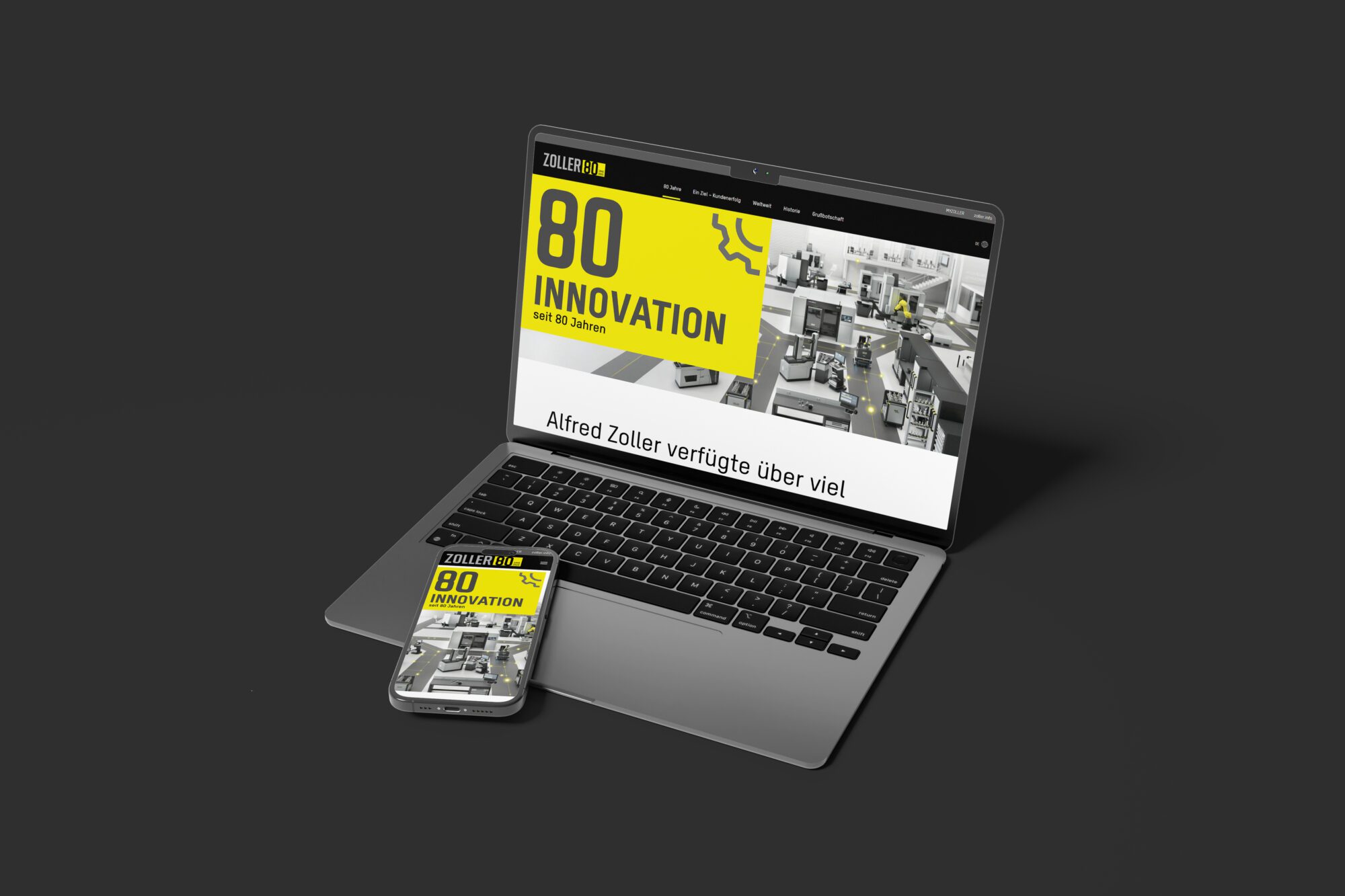 80 Jahre Zoller – Jubiläumsseite